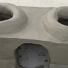 Indian traditional rural areas, including Bihar double clay or mud stove.