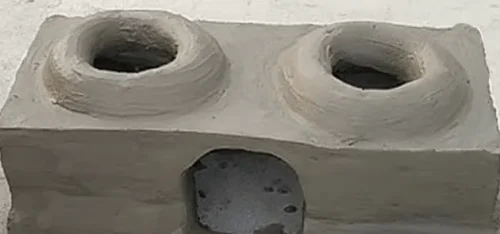 Indian traditional rural areas, including Bihar double clay or mud stove.