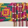 Hand Made High Quality Eco-Friendly Handheld Bamboo Painted Square Hand Fans for Personal Use, Weddings and Events. todayuse
