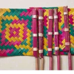 Hand Made High Quality Eco-Friendly Handheld Bamboo Painted Square Hand Fans for Personal Use, Weddings and Events. todayuse