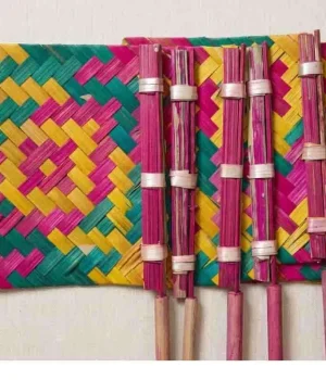 Hand Made High Quality Eco-Friendly Handheld Bamboo Painted Square Hand Fans for Personal Use, Weddings and Events. todayuse