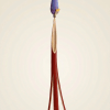 Red color Bamboo stick and top inject banana flower use for mithila wedding.