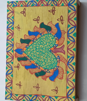 Pidhi Wood Mithila Paint. Use for worship in Mithila Bihar.